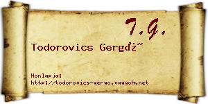 Todorovics Gergő névjegykártya