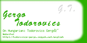 gergo todorovics business card